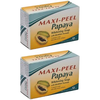 Maxi Peel Papaya Whitening Soap - 135g (Pack Of 2)