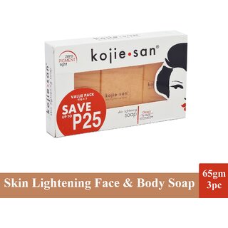 Kojie San Skin Lightening Face Body Soap - Pack Of 1 (3X65gm) Kojie San Skin Lightening Face Body Soap - Pack Of 1 (3X65gm)