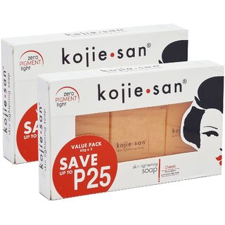 Kojie San Skin Lightening Face Body Soap - Pack Of 2 (3X65gm) Kojie San Skin Lightening Face Body Soap - Pack Of 2 (3X65gm)