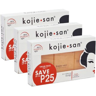 Kojie San Skin Lightening Face Body Soap - Pack Of 3 (3X65gm) Kojie San Skin Lightening Face Body Soap - Pack Of 3 (3X65gm)
