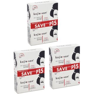                       Kojie San Skin Lightening Classic Soap - 2X65g (Pack Of 3)                                              