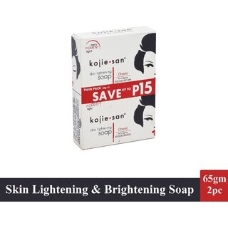                      Kojie San Skin Lightening Face  Body Soap - Pack Of 1 (2X65gm)                                              