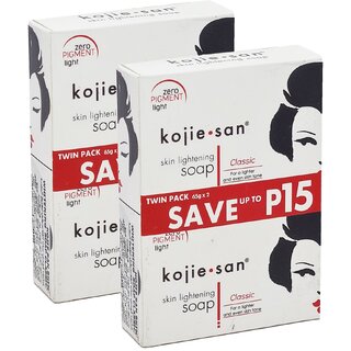                       Kojie San Skin Lightening Face  Body Soap - Pack Of 2 (2X65gm)                                              
