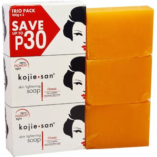                       Kojie San Skin Lightening  Whitening Soap (3X100gm)                                              