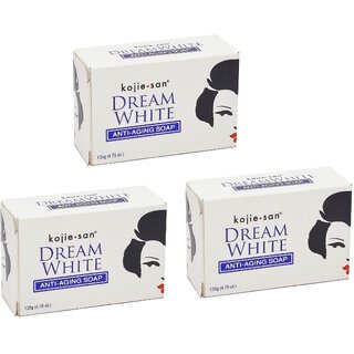                       Kojie San Dream White Anti Aging Soap - 135g (Pack Of 3)                                              