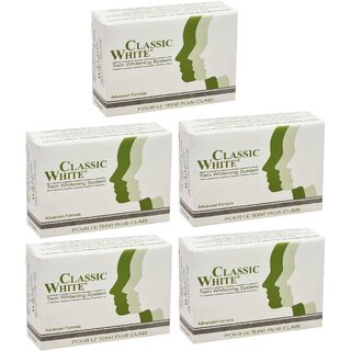                       Classic White Twin Whitening Soap - 85gm (Pack Of 5)                                              