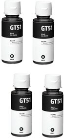 Realink GT51 Bk Ink Bottle Compatible for Gt5810 Gt5811 Gt5820 Gt5821 310 315 Pack Of 4 Black Ink Bottle ()