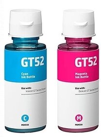 Realink Ink GT52 Cyan + GT52 Magenta Ink Compatible for Gt5810 Gt5811 Gt5820 Pack Of 2 Cyan Ink Bottle ()