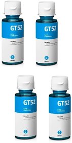Realink Ink Cartridge GT51 GT52 Cyan Compatible for Gt5810 Gt5811 5820 Pack Of 4 Cyan Ink Bottle ()