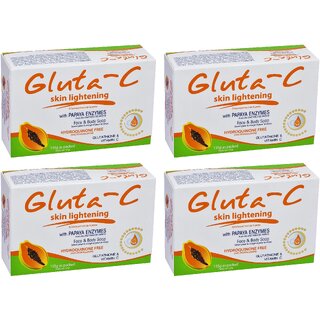                       Gluta-C Skin Lightening With Papaya Soap - 135g (Pack Of 4)                                              