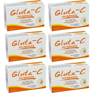                       Gluta-C Skin Lightening Face  Body Soap - 135g (Pack Of 6)                                              