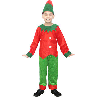                       Kaku Fancy Dresses Fairy Tales Elfs Costume -Red  Green,  For Boys                                              