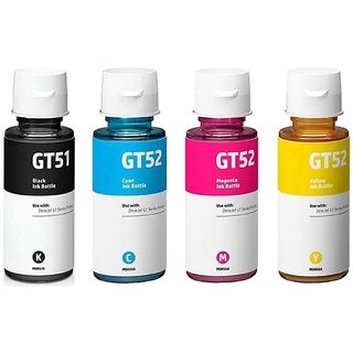                       Realink GT51 GT52 Multi color Ink Black + Tri Color Combo Pack Ink Bottle ()                                              