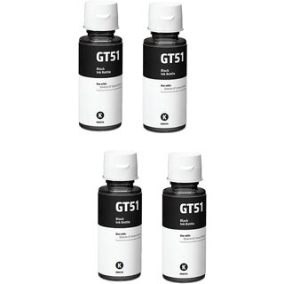                       Realink GT51 GT52 BK Compatible For GT5810, 5811, 5820, 5821, 115, 116 Printer Pack of 4 Black Ink Bottle ()                                              