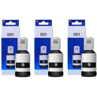                       Realink Cartridge Ink 001 Ink Compatible Printer for L4150, L4160, L6170, L6190 L6160 Pack Of 3 Black Ink Cartridge ()                                              