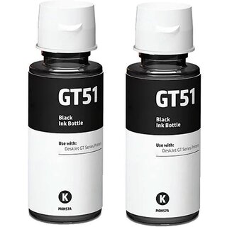                       Realink Ink GT51 GT52 BK Compatible For GT5810, 5811 5820 5821 115 116 Printer Pack of 2 Black Ink Bottle ()                                              