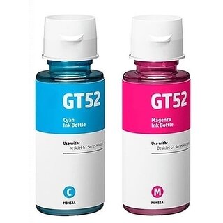                       Realink Ink Cartridge GT52 Cyan + GT52 Magenta Ink Bottle for Gt5810 Gt5811 Pack Of 2 Cyan Ink Bottle ()                                              