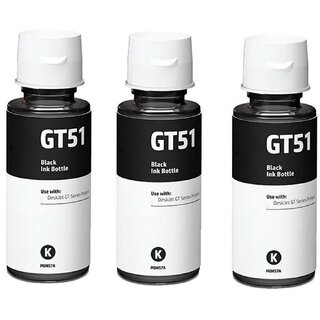                       Realink Ink GT51 GT52 BK Compatible For GT5810 5811 5820 115 116 Printer Pack of 3 Black Ink Bottle ()                                              