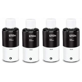                       Realink GT53XL BK Ink Compatible For Gt5810 Gt5811 Gt5820 Gt5821 310 Pack Of 4 Black Ink Bottle ()                                              