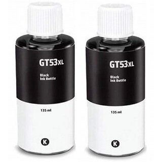                       Realink Ink Cartridge GT 53XL BK Ink Bottle Compatible For Gt5810 Gt5811 5820 Pack Of 2 Black Ink Bottle ()                                              