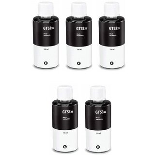                       Realink GT53XL BK Ink Compatible For Gt5810 Gt5811 Gt5820 Gt5821 310 Pack Of 5 Black Ink Bottle ()                                              