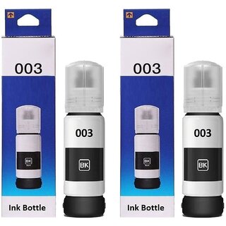                       Realink Ink 003 Ink Bottle Compatible Printer For L3100 3101 L3110 L3150 Pack Of 2 Black Ink Bottle ()                                              