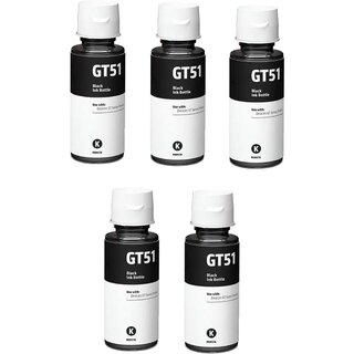                       Realink GT51 GT52 BK Compatible For GT5810 5811 5820 5821 115 Pack of 5 Black Ink Bottle ()                                              