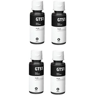                       Realink Ink GT51 GT52 BK Compatible For GT5810 5811 5820 5821 115 116 Printer Pack of 4 Black Ink Bottle ()                                              