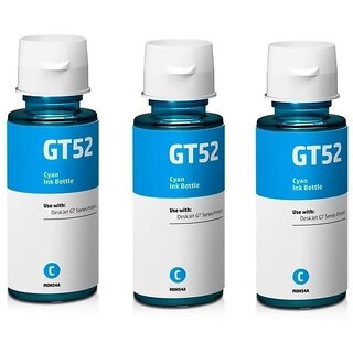                       Realink Ink Cartridge GT52 C Ink Bottle Compatible for Gt5810 Gt5811 Gt5820 Pack Of 3 Cyan Ink Bottle ()                                              