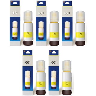                       Realink Ink 001 Ink Compatible Printer for L4150 L4160 L6170 L6190 L6160 Pack Of 5 Yellow Ink Bottle ()                                              