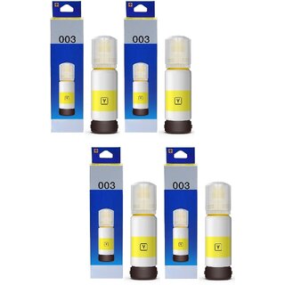                       Realink 003 Ink Bottle Compatible For L3100 L3101 L3110 L3150 Pack Of 4 Yellow Ink Bottle ()                                              