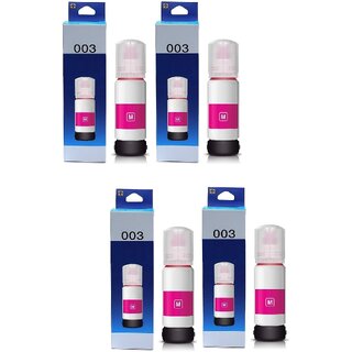                       Realink Ink 003 Ink Bottle Compatible For L3100 L3101 L3110 L3150 Pack Of 4 Magenta Ink Bottle ()                                              