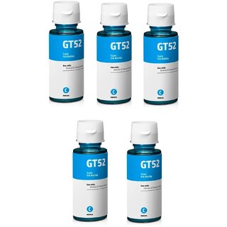                      Realink GT51 GT52 C Ink Bottle Compatible for Gt5810 Gt5811 Gt5820 Gt5821 Pack Of 5 Cyan Ink Bottle ()                                              