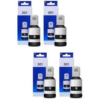                       Realink 001 Ink Bottle Compatible Printer for L4150, L4160, L6170, L6190 L6160 Pack Of 4 Black Ink Bottle ()                                              