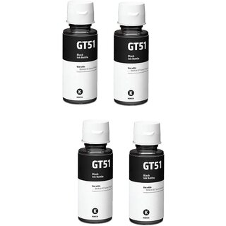                       Realink Ink GT51 Bk Ink Bottle Compatible for Gt5810 Gt5811 Gt5820 Gt5821 310 Pack Of 4 Black Ink Bottle ()                                              