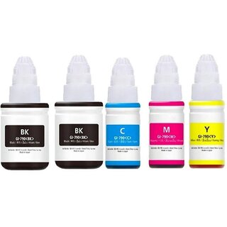                       Realink Cartridge GI-790 Multicolor Ink Bottle Set + Black Ink Bottle ()                                              
