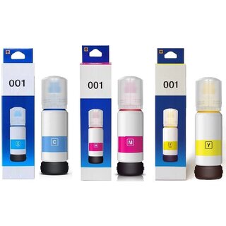                       Realink Ink 001 Cyan Magenta Yellow Ink Compatible for L4150 4160 L6170 L6190 L6160 Tri-Color Ink Bottle ()                                              