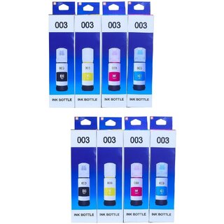                       Realink 003 Ink 2 Set Compatible For L3100, L3101 L3110 Black + Tri Color Combo Pack Ink Bottle ()                                              