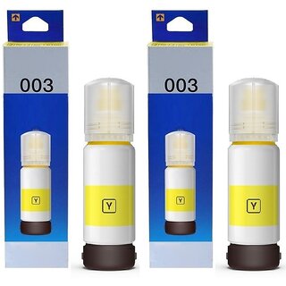                       Realink Cartridge 003 Ink Compatible For L3100 L3101 L3110 L3150 Pack Of 2 Yellow Ink Cartridge ()                                              