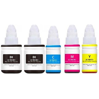                       Realink Cartridge GI-790 Multicolor Ink Set + Black Ink Bottle ()                                              