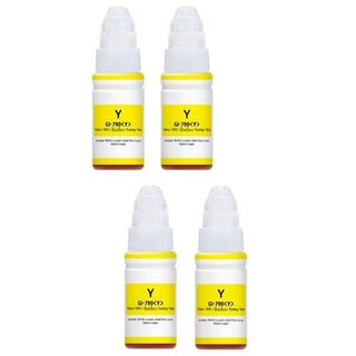                       Realink GI-790 Ink Compatible For G1010 G2000 G2002 G2010 G2012 Pack of 4 Yellow Ink Bottle ()                                              