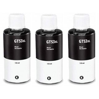                       Realink Cartridge Ink Cartridge GT 53XL BK Compatible For Gt5810 Gt5811 Gt5820 Gt5821 Pack Of 3 Black Ink Cartridge ()                                              