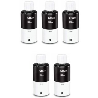                       Realink GT53XL BK Compatible For Gt5810 Gt5811 Gt5820 Gt5821 310 Pack Of 5 Black Ink Bottle ()                                              