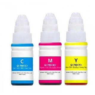                       Realink GI 790 Cyan Yellow Magenta Compatible For G1010 G2000 G2002 G2010 G2012 Tri-Color Ink Bottle ()                                              