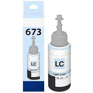                       Realink T6735 Light Cyan Ink Bottle Single Compatible For L800 L805 L850 L810 L1800 Cyan Ink Bottle ()                                              
