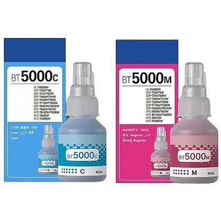                       Realink BT5000 Cyan & Magenta Ink Compatible For DCP-T300 T500W 700W MFC-T800W Pack of 2 Cyan Ink Bottle ()                                              