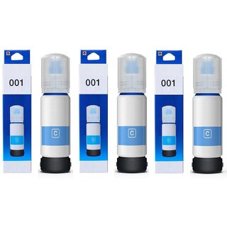                       Realink 001 Ink Compatible Printer for L4150, L4160, L6170, L6190 L6160 Pack Of 3 Cyan Ink Bottle ()                                              