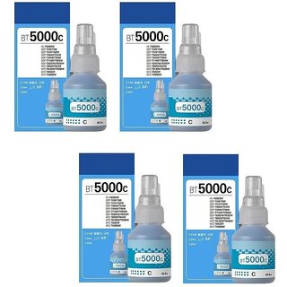                       Realink Ink BT5000C Ink Compatible For DCP-T300 T500W T700W MFC-T800W Pack of 4 Cyan Ink Bottle ()                                              