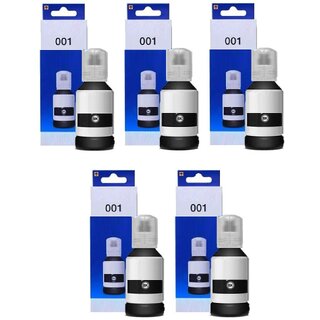                      Realink Ink 001 Ink Compatible Printer for L4150, L4160, L6170, L6190 L6160 Pack Of 5 Black Ink Bottle ()                                              