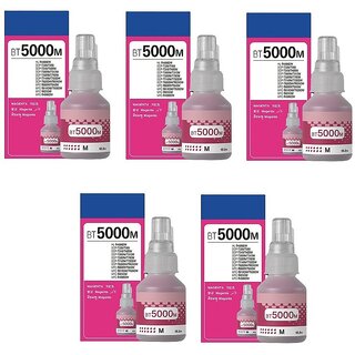                       Realink BT5000M Ink Compatible For DCP-T300 T500W T700W MFC-T800W Pack of 5 Magenta Ink Bottle ()                                              
